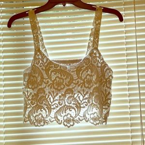 Floral crochet halter